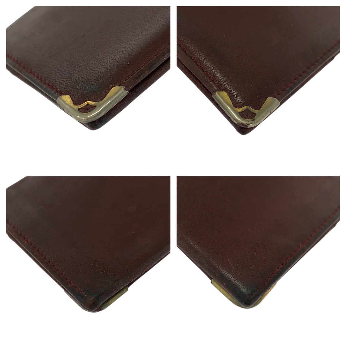 21340
CARTIER カルティエ マストライン ワインレッド ゴールド金具 レザー カードケース パスケース レディース B