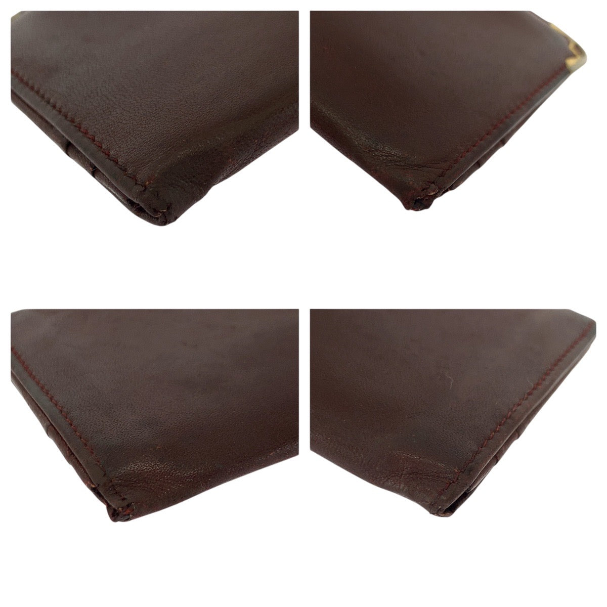 21340
CARTIER カルティエ マストライン ワインレッド ゴールド金具 レザー カードケース パスケース レディース B