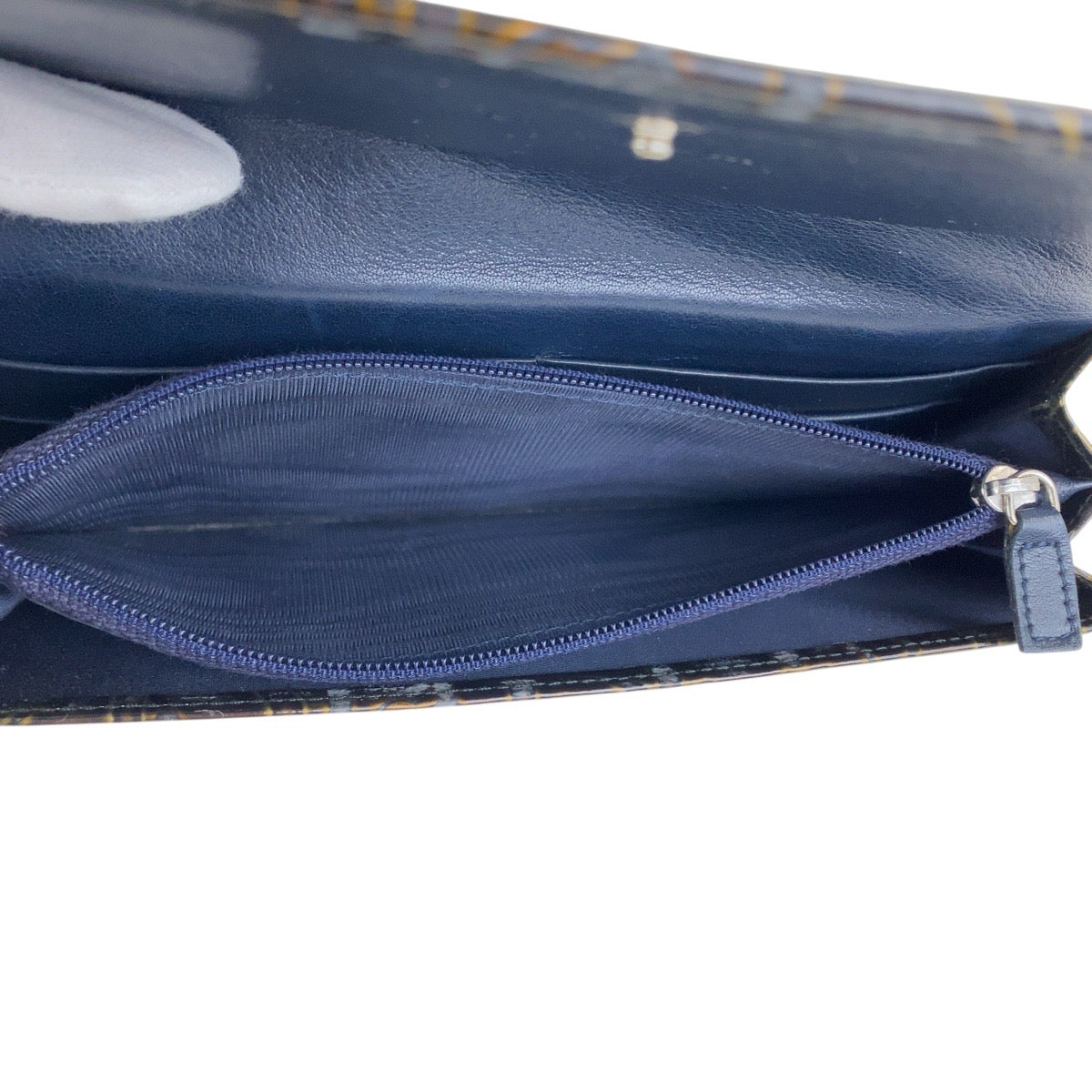 21342
Christian Dior クリスチャンディオール トロッター ブラウン シルバー金具 パテントレザー 長財布 ロングウォレット レディース AB