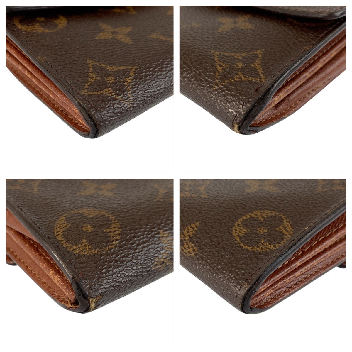 21343
LOUIS VUITTON ルイヴィトン モノグラム ポシェット ポルトモネ クレディ ブラウン ゴールド金具 PVC M61723 長財布 ロングウォレット レディース AB