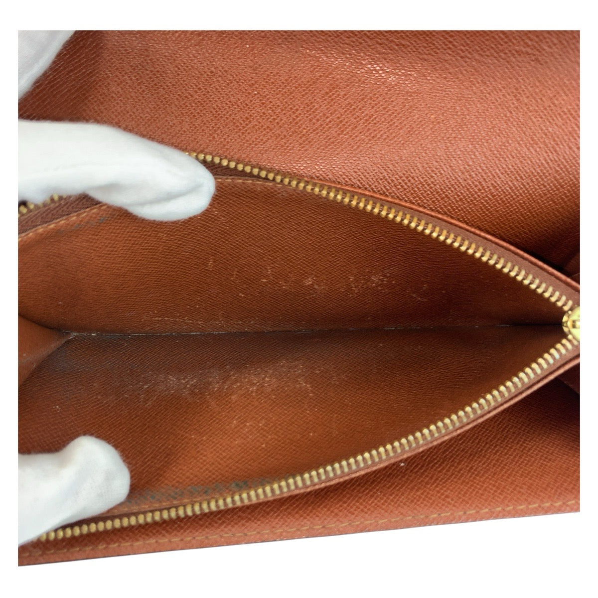 21343
LOUIS VUITTON ルイヴィトン モノグラム ポシェット ポルトモネ クレディ ブラウン ゴールド金具 PVC M61723 長財布 ロングウォレット レディース AB