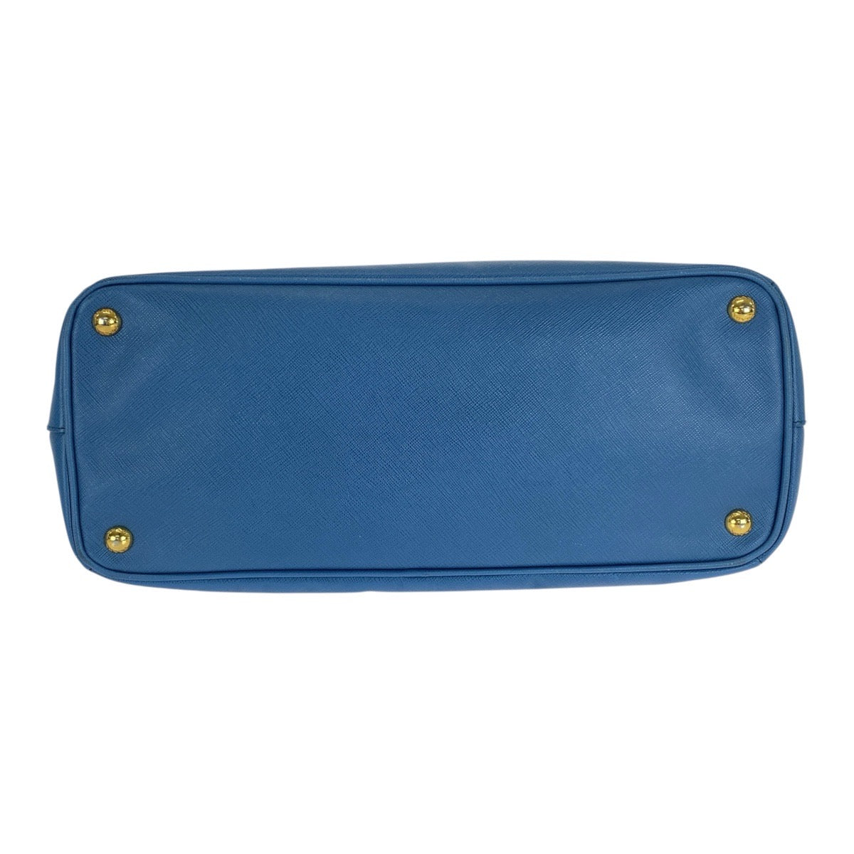21378
PRADA Galleria Saffiano Triangle Logo Plate Blue Gold Hardware Leather Tote Bag Handbag Women's AB56