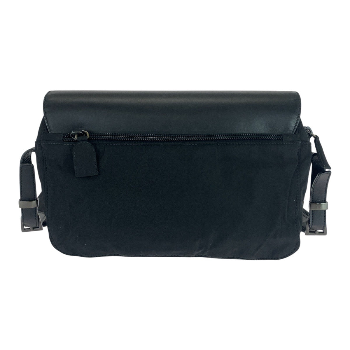 21379
PRADA プラダ テスート ブラック 黒 ガンメタ金具 ナイロン / レザー ショルダーバッグ メッセンジャーバッグ レディース ABP42