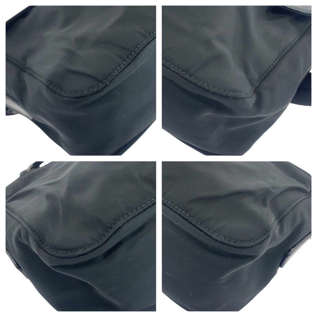 21379
PRADA プラダ テスート ブラック 黒 ガンメタ金具 ナイロン / レザー ショルダーバッグ メッセンジャーバッグ レディース ABP42