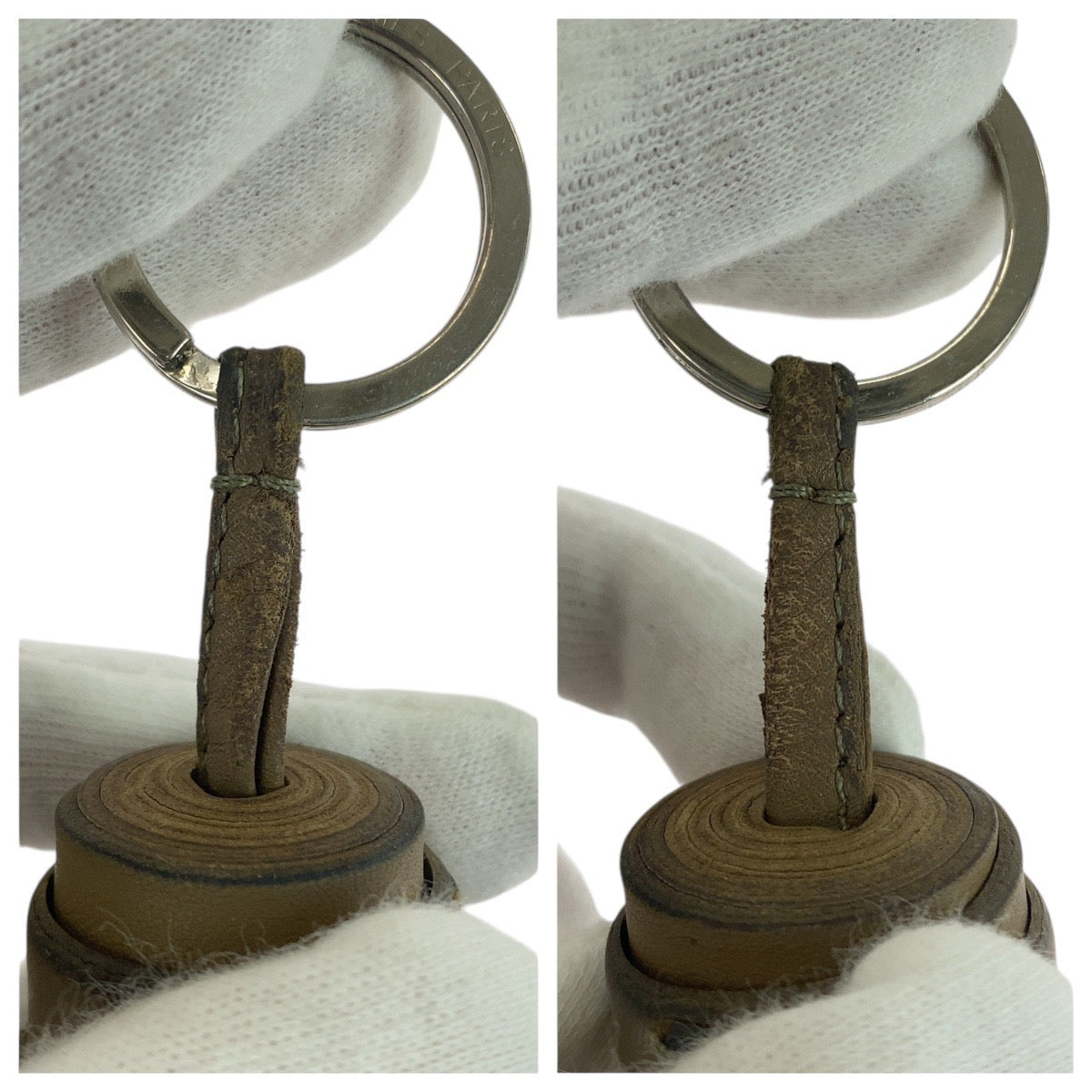 21381
HERMES エルメス カルメン ブラウン シルバー金具 アニョーミロ キーホルダー チャーム レディース AB16