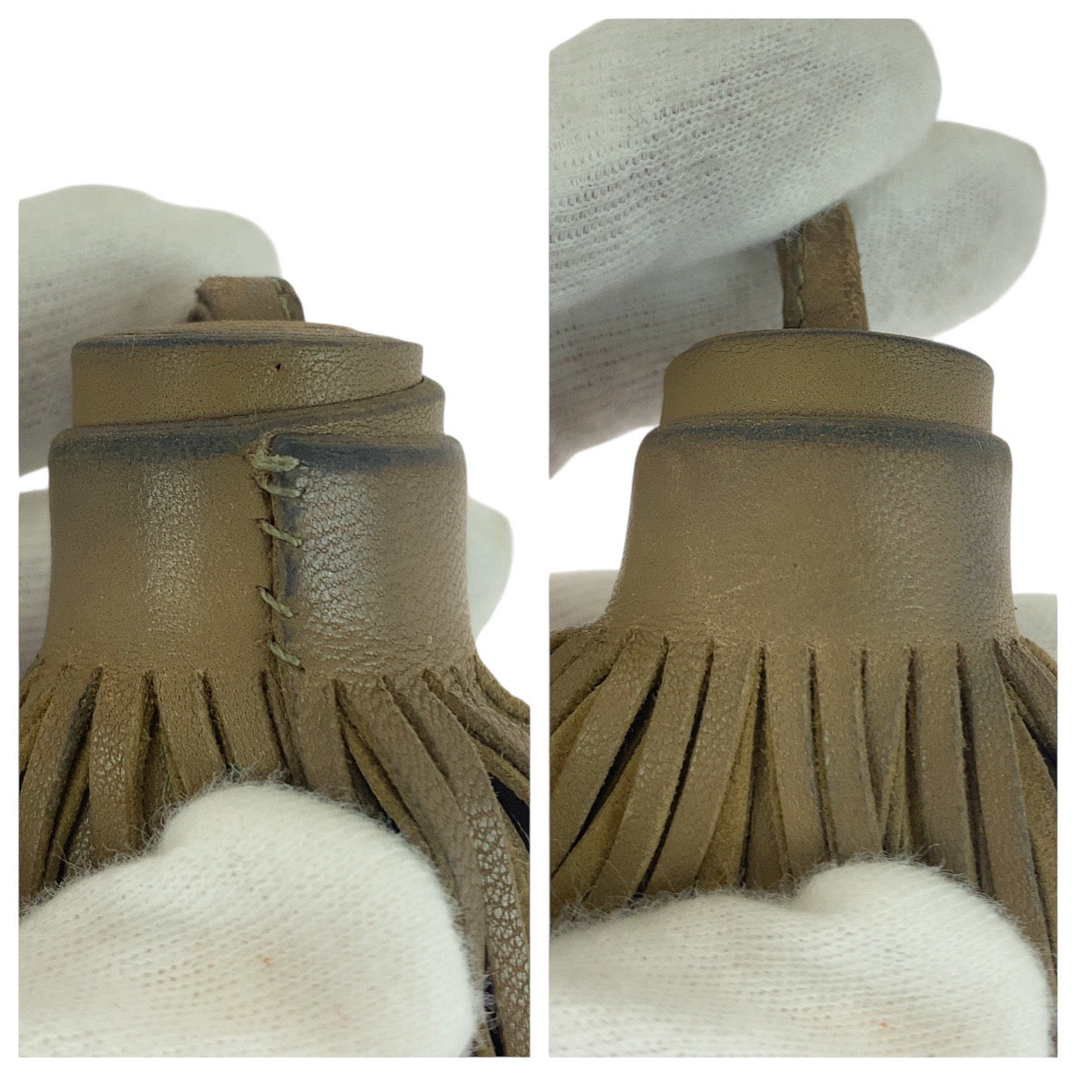 21381
HERMES エルメス カルメン ブラウン シルバー金具 アニョーミロ キーホルダー チャーム レディース AB16