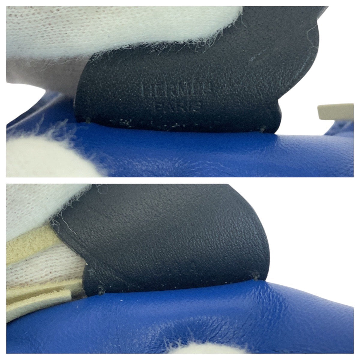 21382
HERMES エルメス ロデオ ペガサスPM ブルー ブラック ホワイト アニョーミロ / スイフト キーホルダー バッグチャーム U刻印 レディース A80