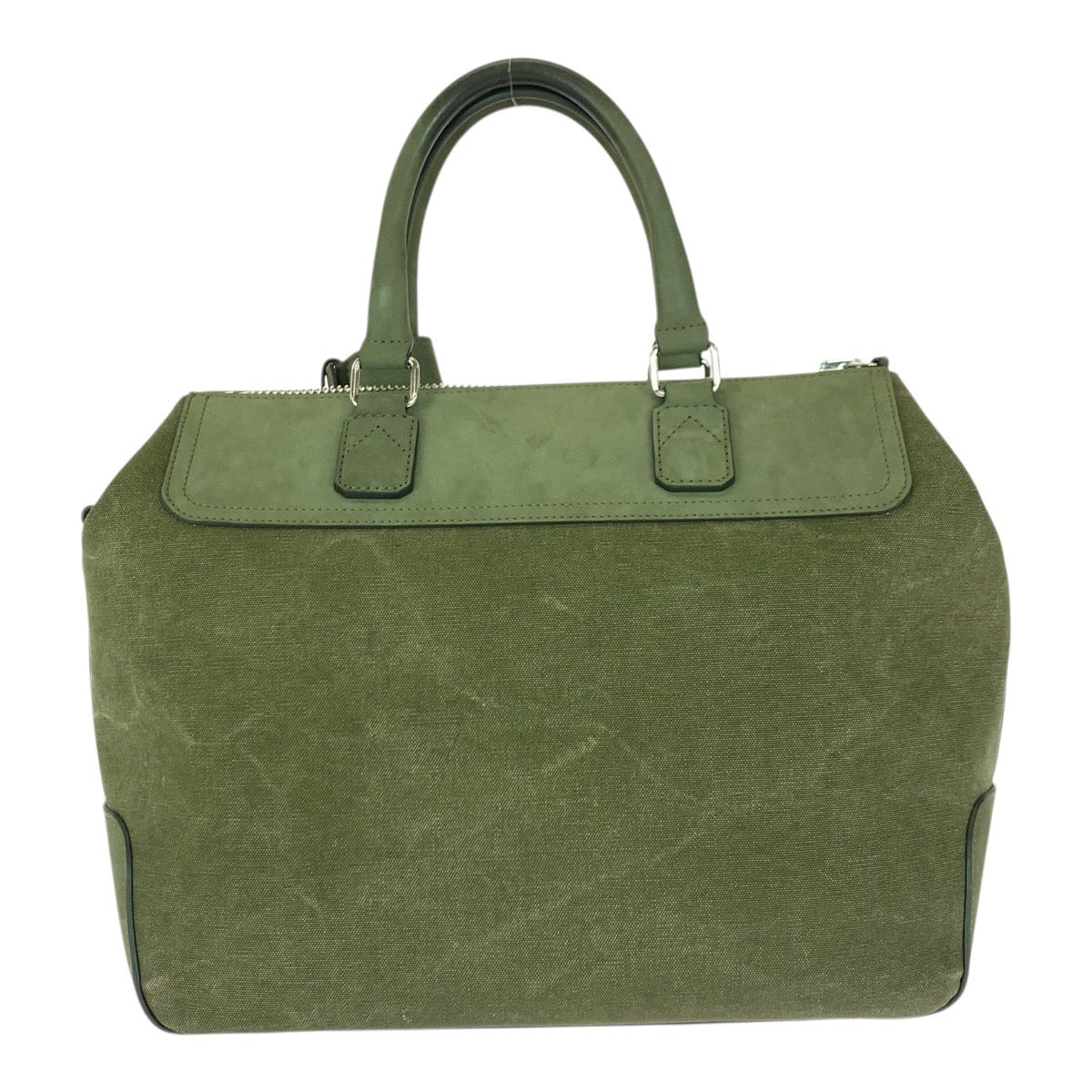 21384
READY MADE レディメイド GYM BAG READYMADEロゴ グリーン シルバー金具 キャンバス / レザー ボストンバッグ トートバッグ ショルダーバッグ レディース ABP20