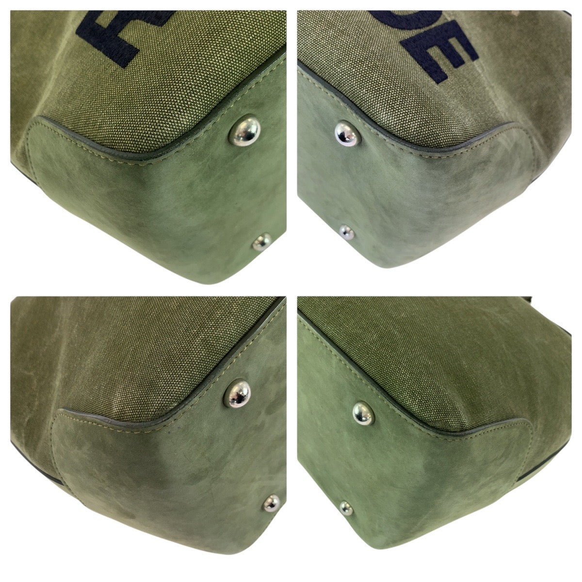 21384
READY MADE レディメイド GYM BAG READYMADEロゴ グリーン シルバー金具 キャンバス / レザー ボストンバッグ トートバッグ ショルダーバッグ レディース ABP20