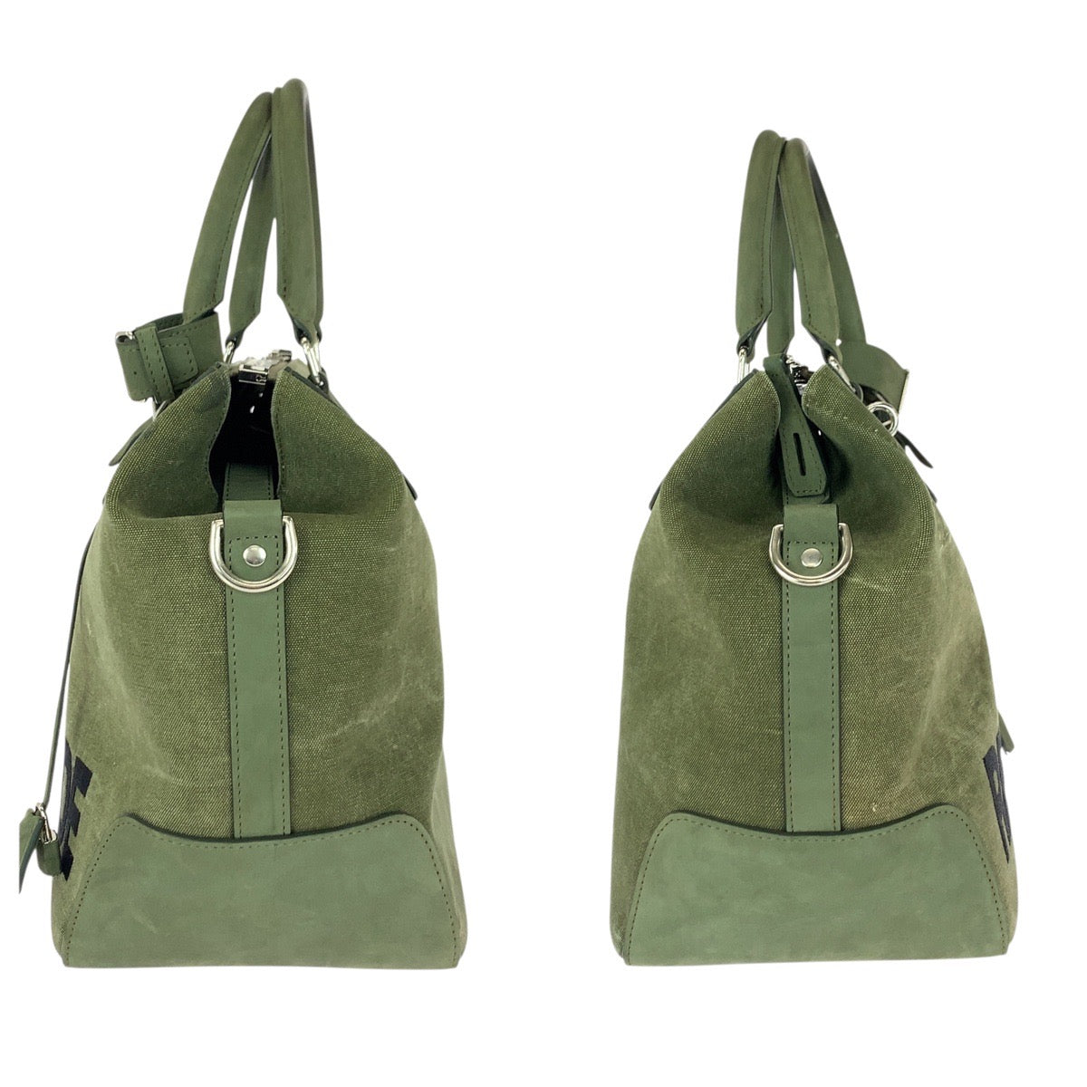 21384
READY MADE レディメイド GYM BAG READYMADEロゴ グリーン シルバー金具 キャンバス / レザー ボストンバッグ トートバッグ ショルダーバッグ レディース ABP20