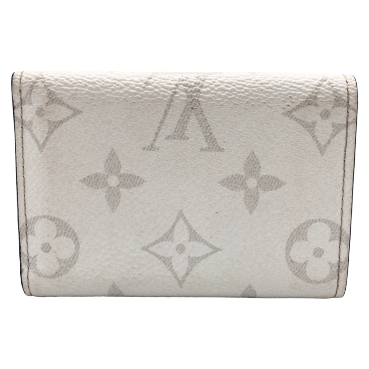 21396
LOUIS VUITTON ルイヴィトン タイガ ラマ ディスカバリー コンパクトウォレット 男女兼用 オプティックホワイト 白 シルバー金具 PVC M30899 折財布 レディース ABP30