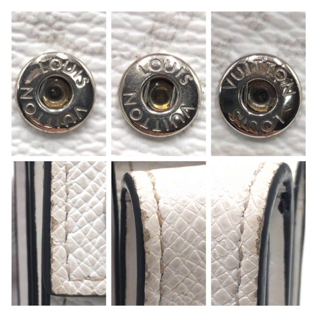 21396
LOUIS VUITTON ルイヴィトン タイガ ラマ ディスカバリー コンパクトウォレット 男女兼用 オプティックホワイト 白 シルバー金具 PVC M30899 折財布 レディース ABP30