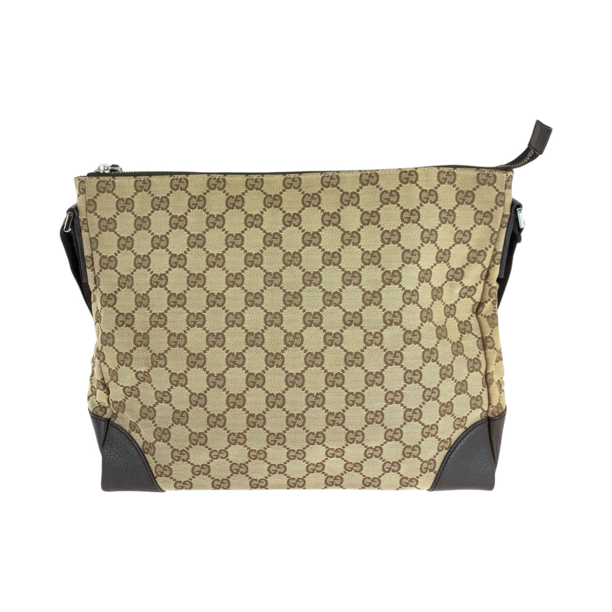 21403
GUCCI グッチ 男女兼用 ベージュ ブラウン シルバー金具 GGキャンバス 110054 ショルダーバッグ メッセンジャーバッグ レディース ABP40