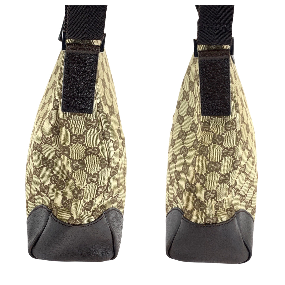 21403
GUCCI グッチ 男女兼用 ベージュ ブラウン シルバー金具 GGキャンバス 110054 ショルダーバッグ メッセンジャーバッグ レディース ABP40