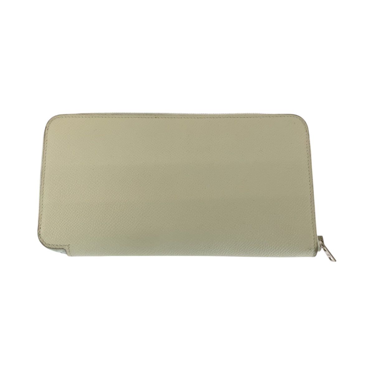 21407
HERMES エルメス アザップロング シルクイン アイボリー シルバー金具 ヴォーエプソン 長財布 ラウンドファスナー A刻印 レディース AB38