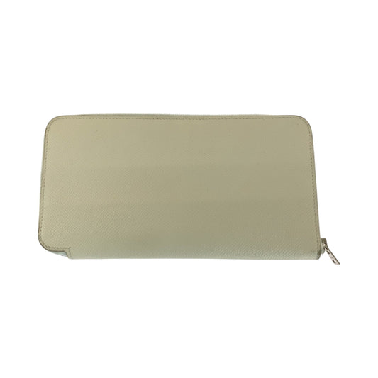 21407
HERMES エルメス アザップロング シルクイン アイボリー シルバー金具 ヴォーエプソン 長財布 ラウンドファスナー A刻印 レディース AB38