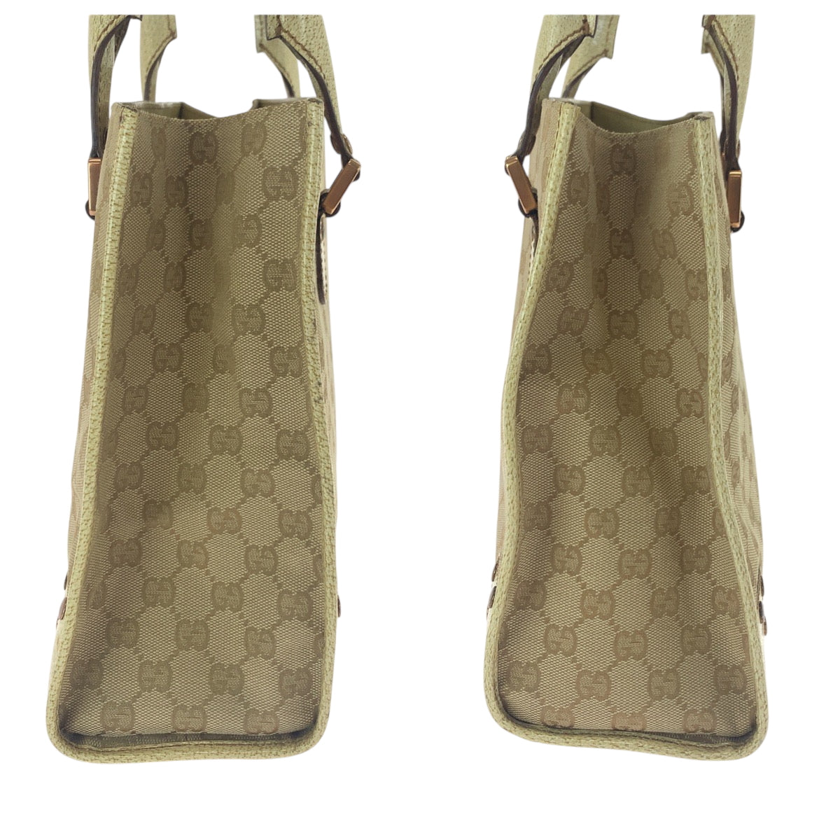 21410
GUCCI グッチ ベージュ アイボリー ゴールド金具 GGキャンバス 124260 トートバッグ ハンドバッグ ショルダーバッグ レディース ABP40