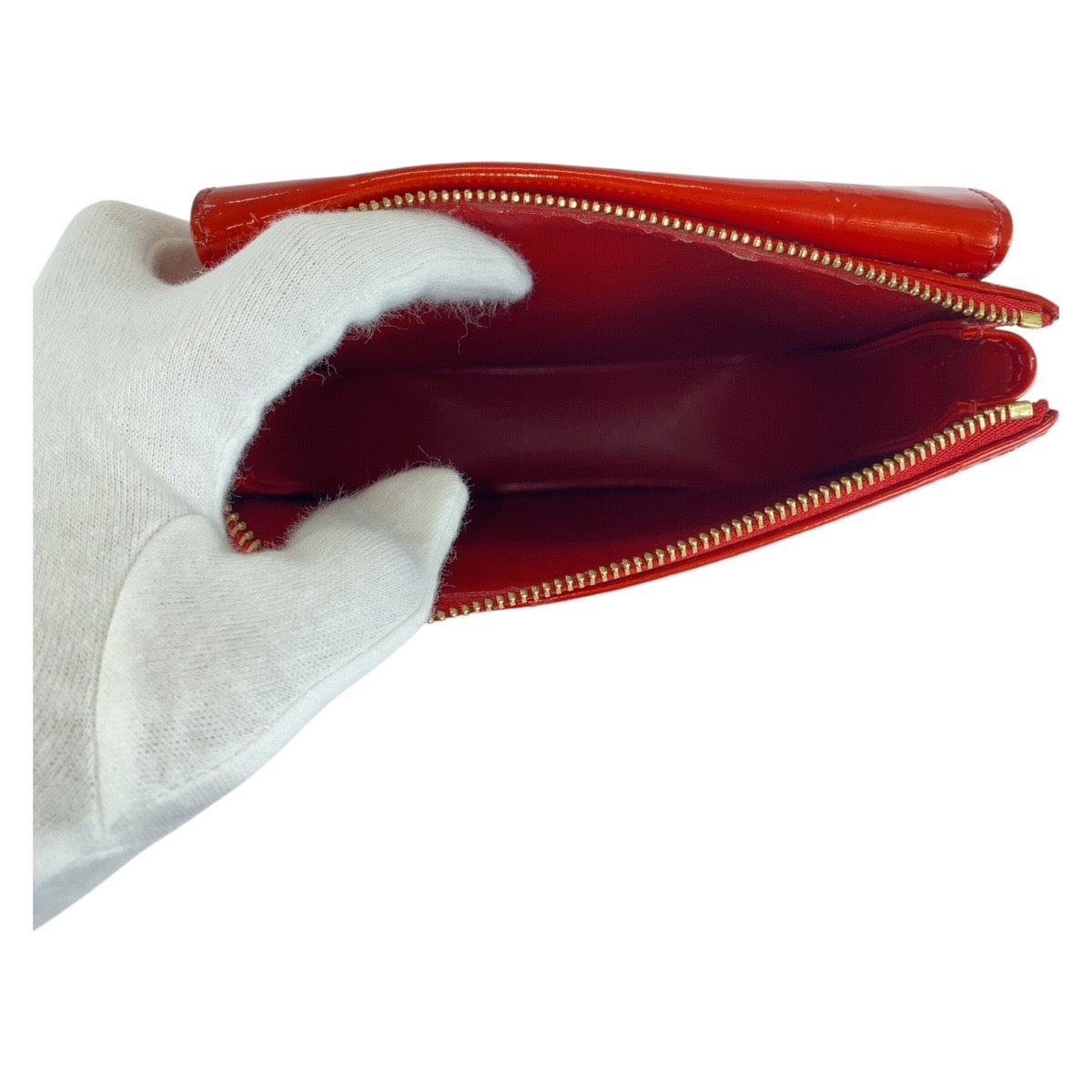 21412
LOUIS VUITTON ルイヴィトン モノグラム ヴェルニ モット ルージュ ゴールド金具 エナメル M91137 ショルダーバッグ レディース ABP29