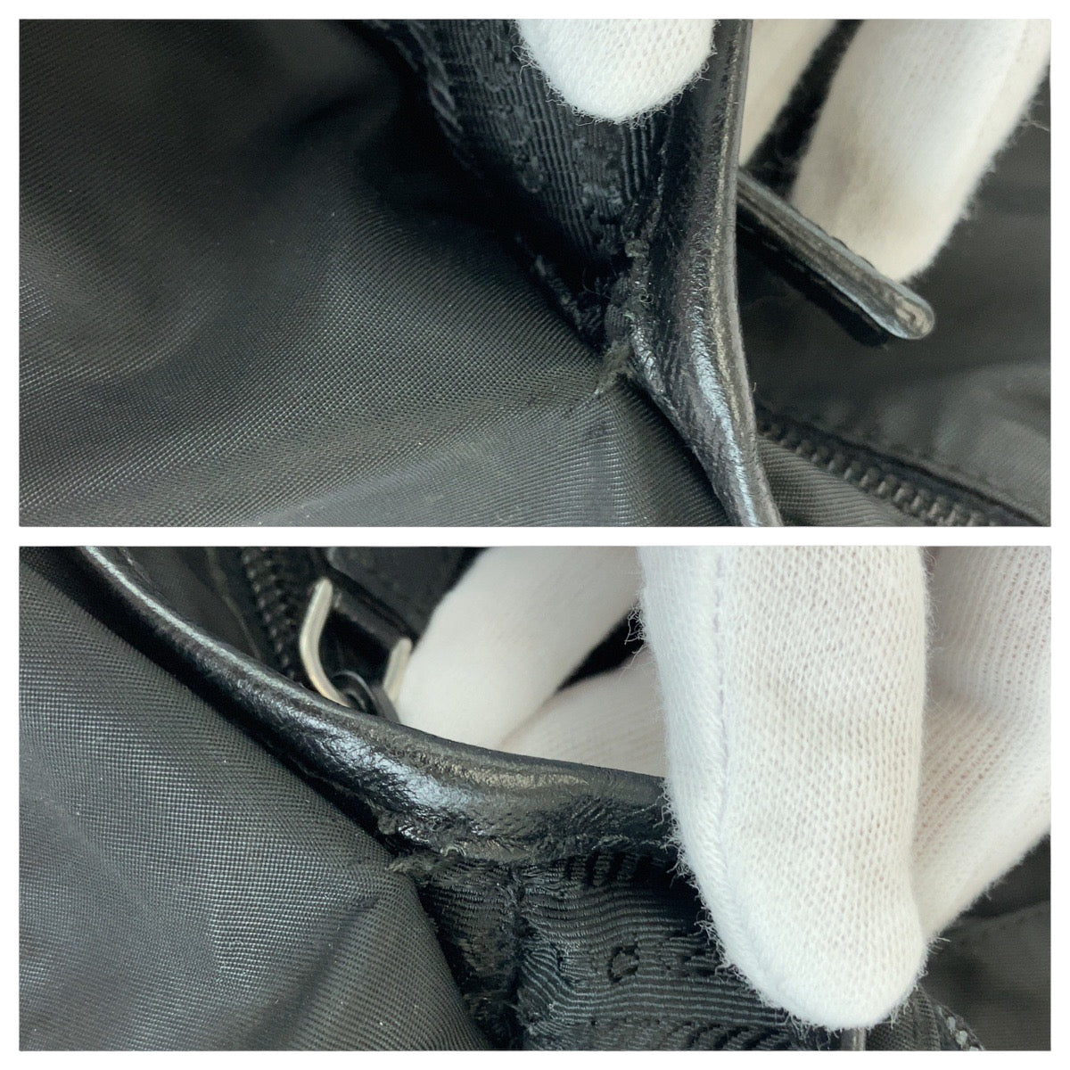 21413
PRADA プラダ テスート 三角ロゴプレート 男女兼用 ブラック 黒 シルバー金具 ナイロン 斜め掛け ショルダーバッグ メッセンジャーバッグ メンズ AB40