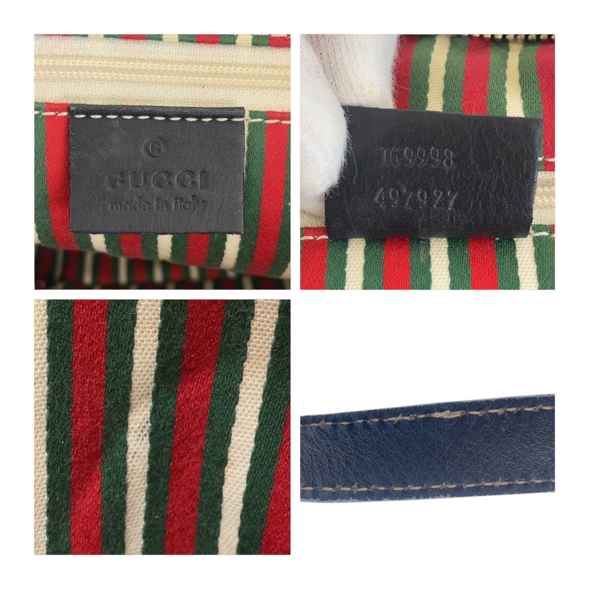 21415
GUCCI グッチ インターロッキング ブラック 黒 マルチカラー ゴールド金具 レザー 169998 斜め掛け ショルダーバッグ レディース AB39