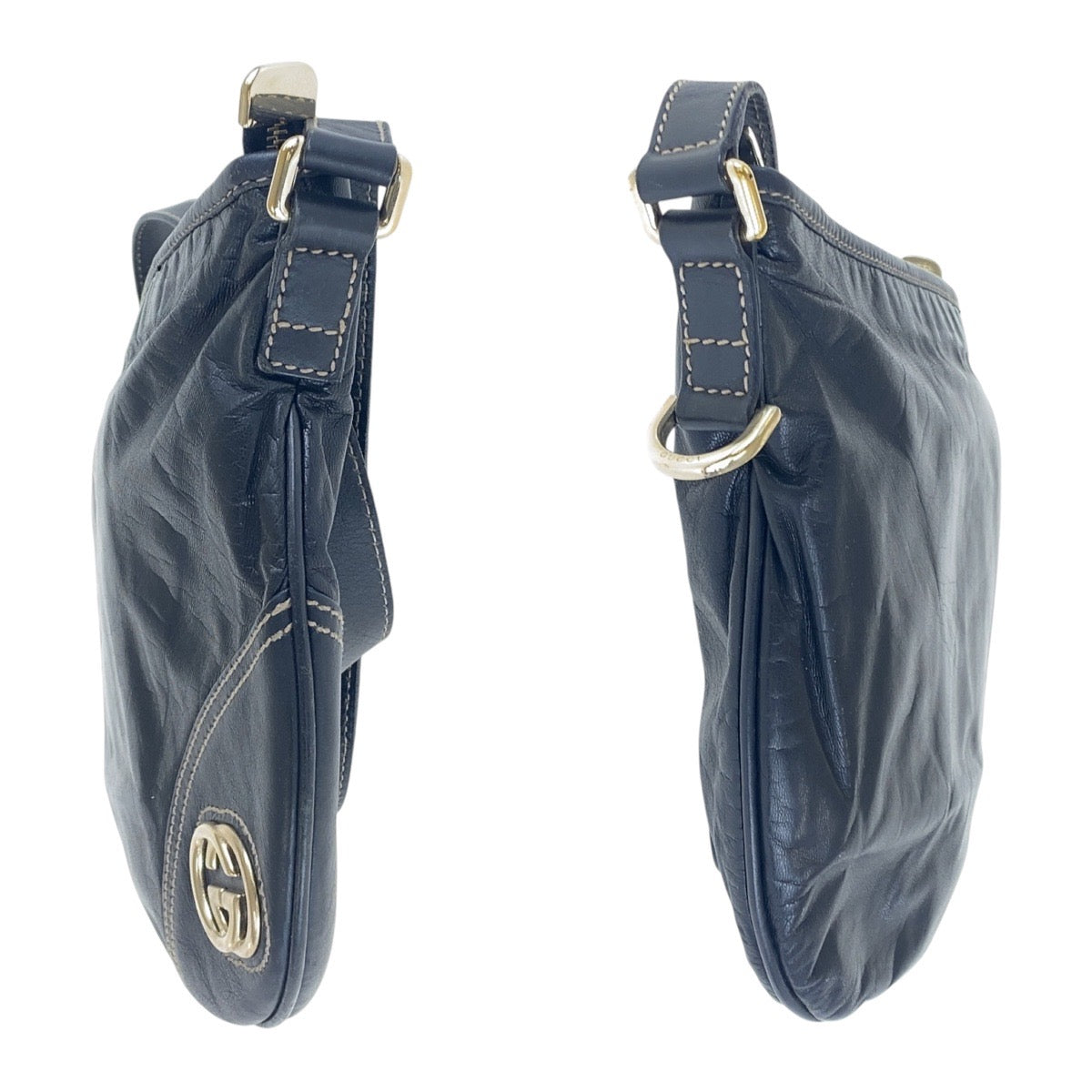 21415
GUCCI グッチ インターロッキング ブラック 黒 マルチカラー ゴールド金具 レザー 169998 斜め掛け ショルダーバッグ レディース AB39