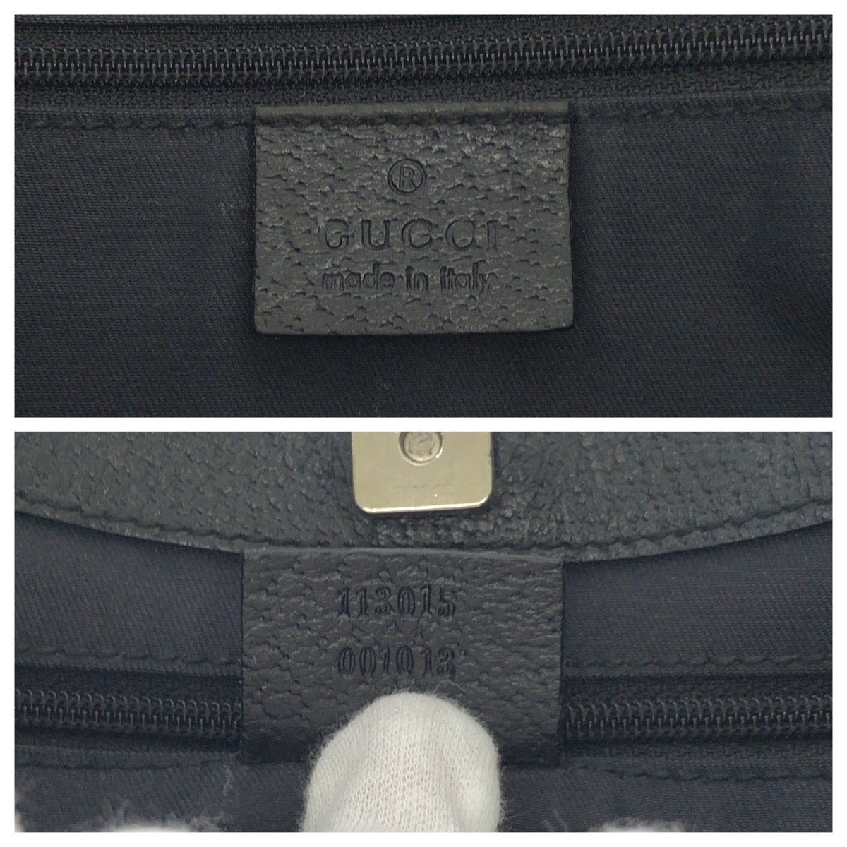 21421
GUCCI グッチ ブラック 黒 シルバー金具 GGキャンバス 113015 トートバッグ ハンドバッグ レディース AB39