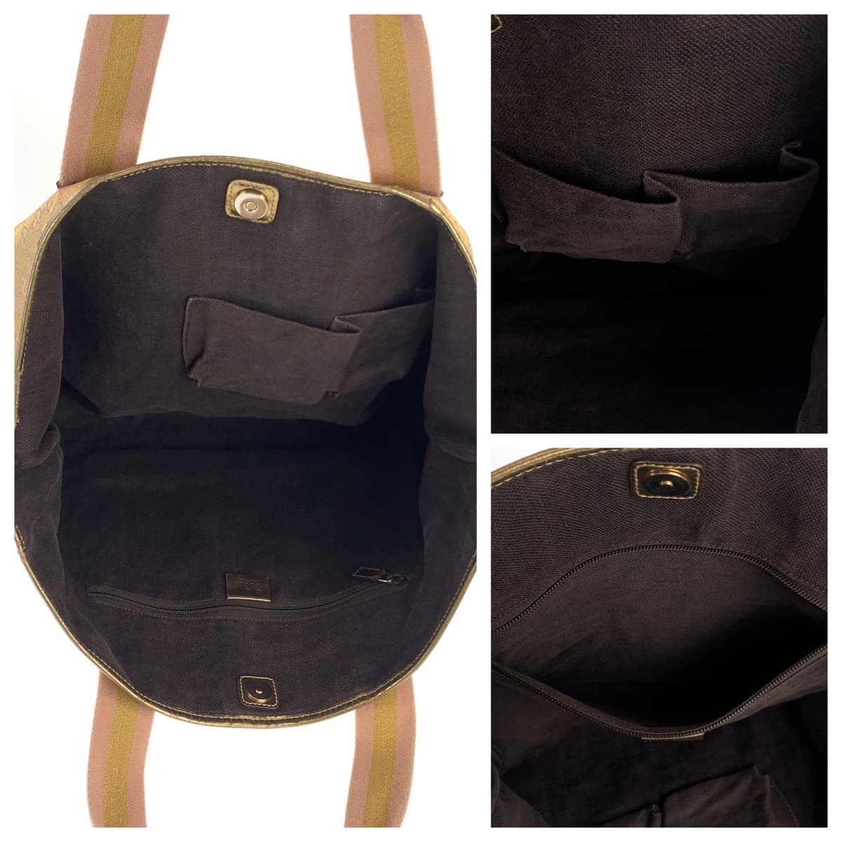 21423
GUCCI グッチ ベージュ ゴールド GGキャンバス 267474 001013 トートバッグ ショルダーバッグ レディース AB39