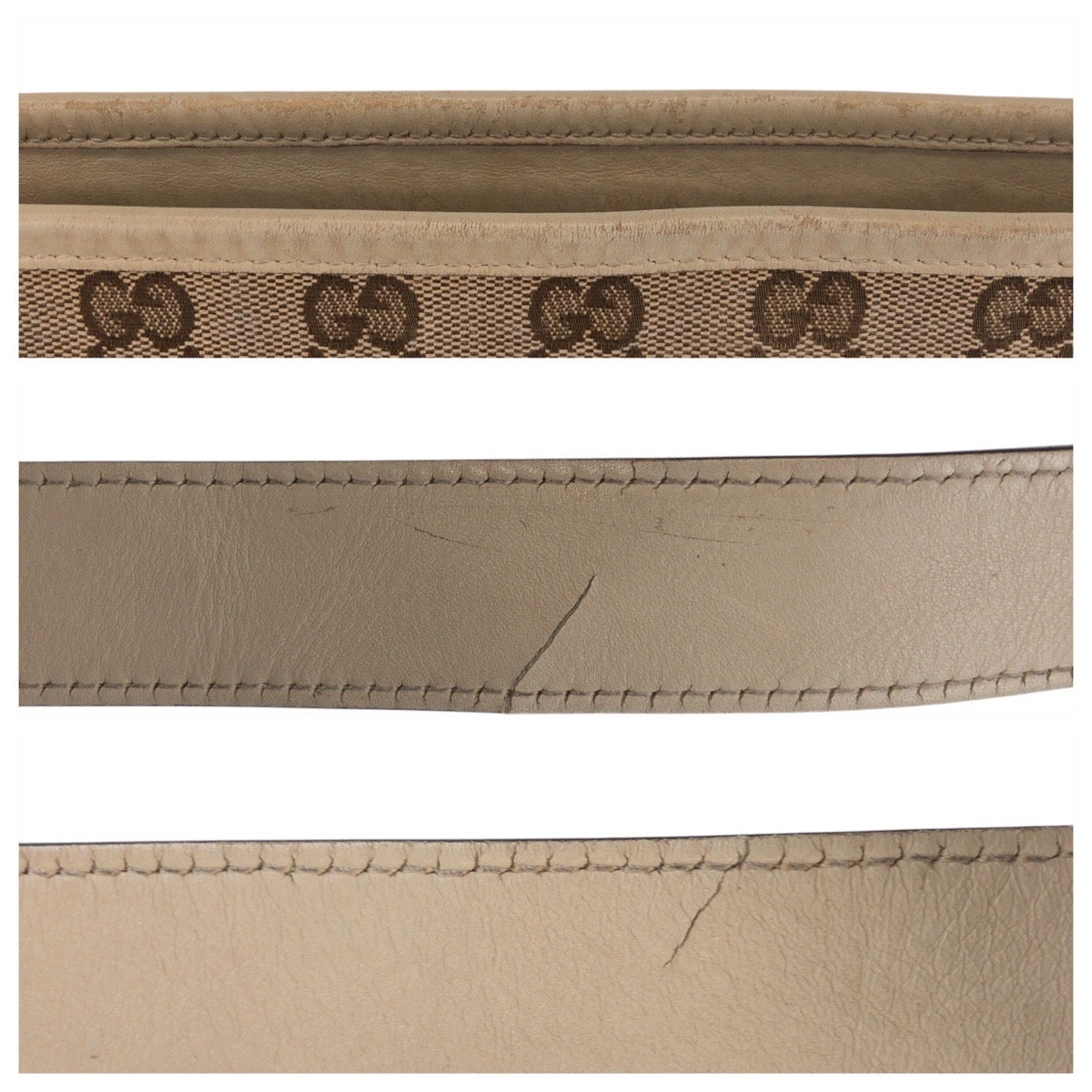 21425
GUCCI グッチ ベージュ アイボリー ゴールド金具 GGキャンバス / レザー 388930 ショルダーバッグ メッセンジャーバッグ レディース AB35