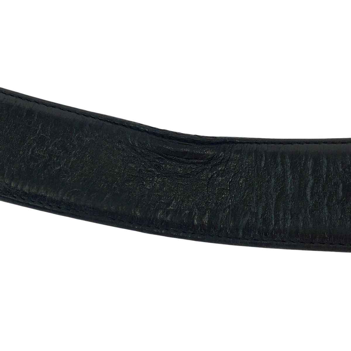 21426
GUCCI グッチ グッチシマ インターロッキング 85cm/34inc ブラック 黒 シルバー金具 レザー 114984 ベルト バックル メンズ AB34