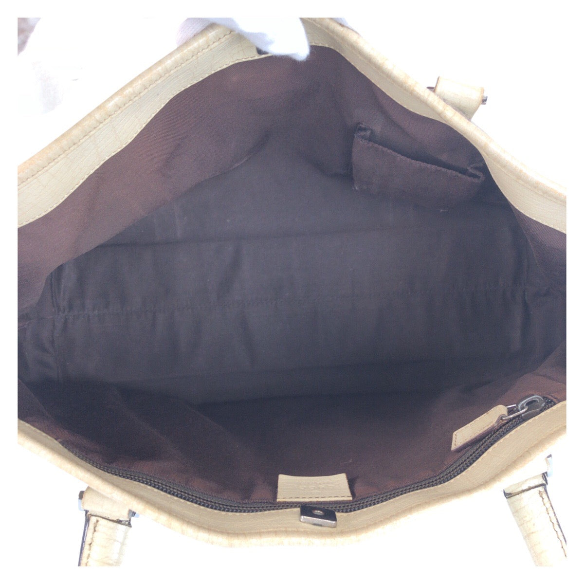 21434
GUCCI グッチ ベージュ ホワイト白 GGキャンバス / レザー 114595 トートバッグ ショルダーバッグ レディース AB38