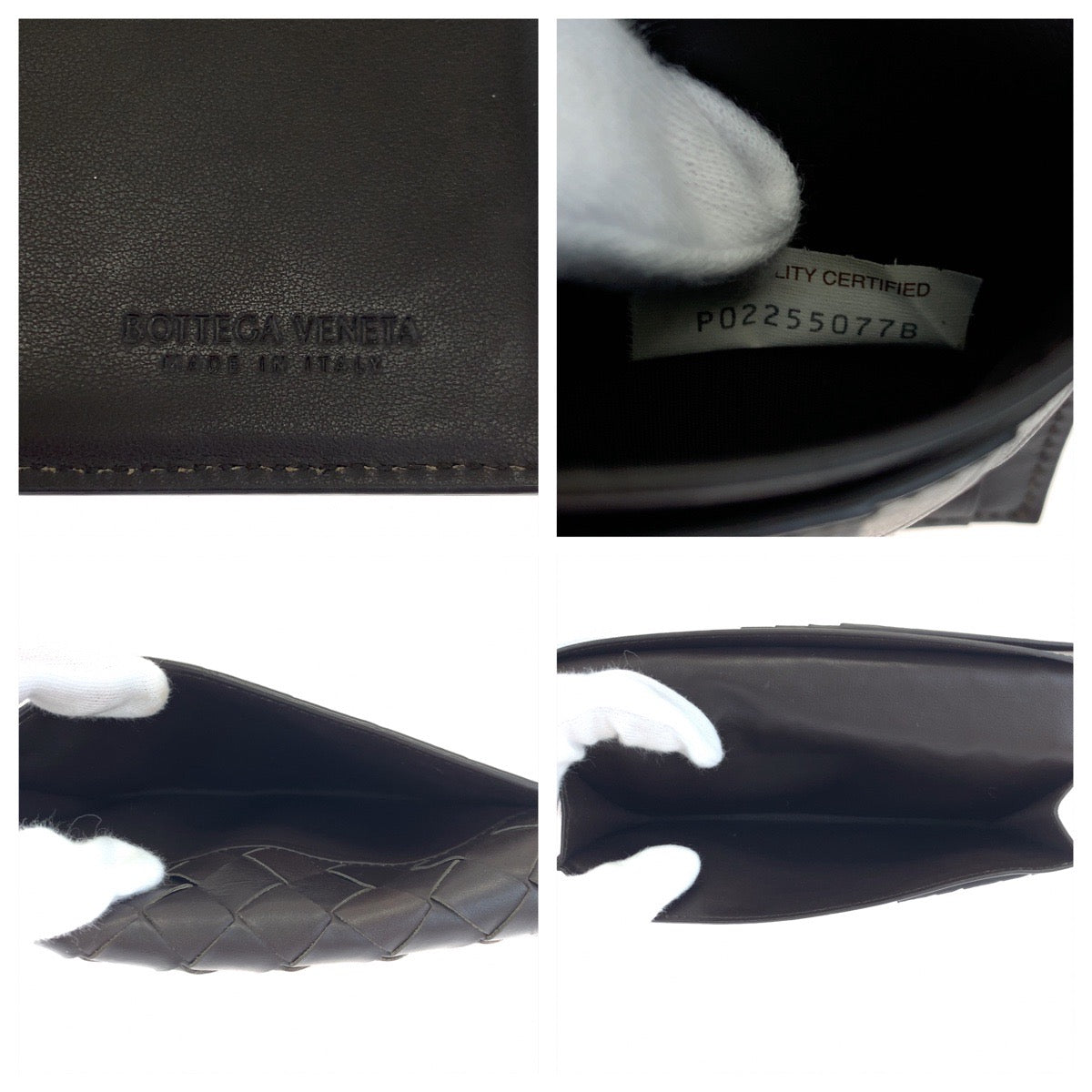 21435
BOTTEGAVENETA ボッテガヴェネタ マキシイントレチャート ブラウン カーフ PO2255077B 長財布 メンズ ABP39