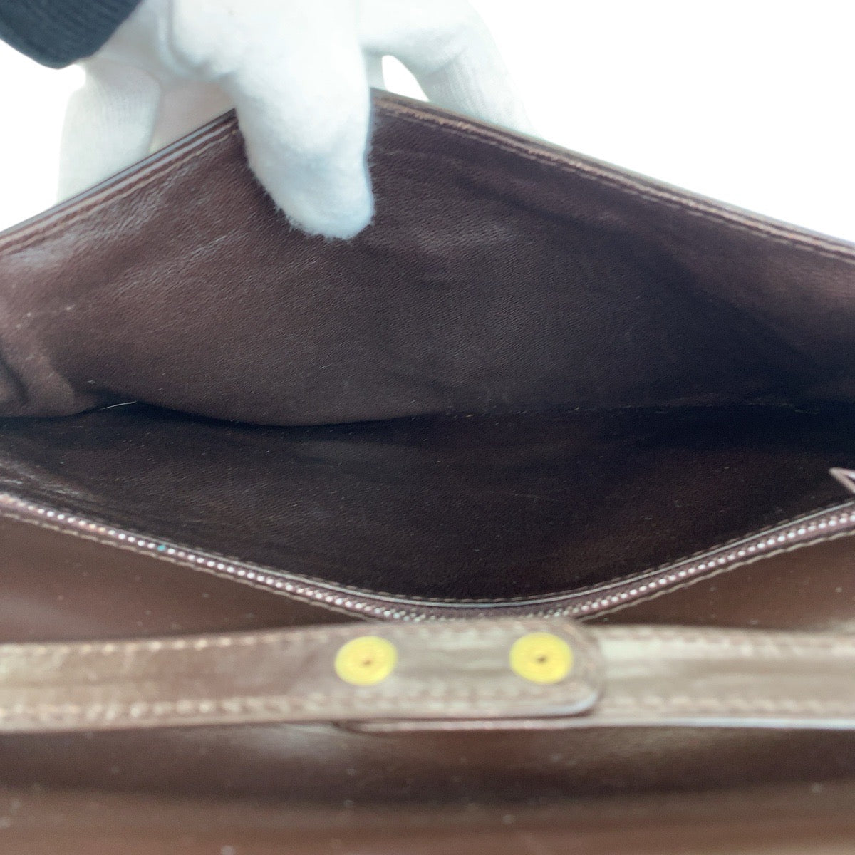 21436
GUCCI グッチ ヴィンテージ ブラウン ゴールド金具 レザー ショルダーバッグ メッセンジャーバッグ レディース ABP32