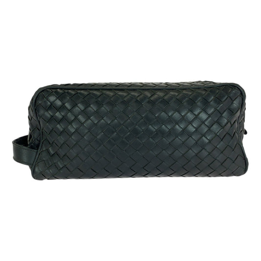 21458
BOTTEGAVENETA ボッテガヴェネタ イントレチャート ブラック 黒 ガンメタ金具 レザー 24361 V4651 1000 セカンドバッグ クラッチバッグ メンズ AB28