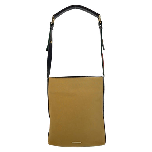 21462
GUCCI グッチ シェリーライン キャメル ブラック 黒 ゴールド金具 キャンバス / レザー 4286 ショルダーバッグ レディース ABP32