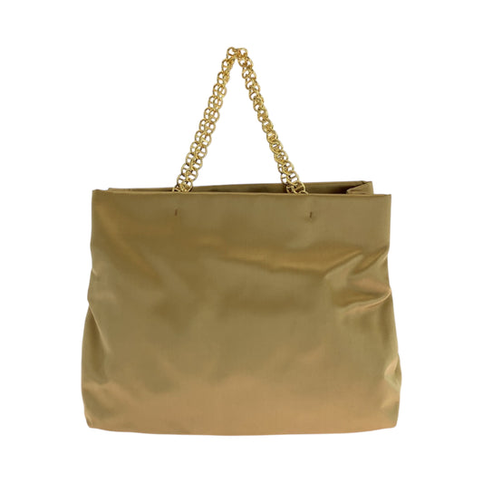 21476
PRADA プラダ ゴールド ゴールド金具 サテン チェーントートバッグ ハンドバッグ レディース AB32