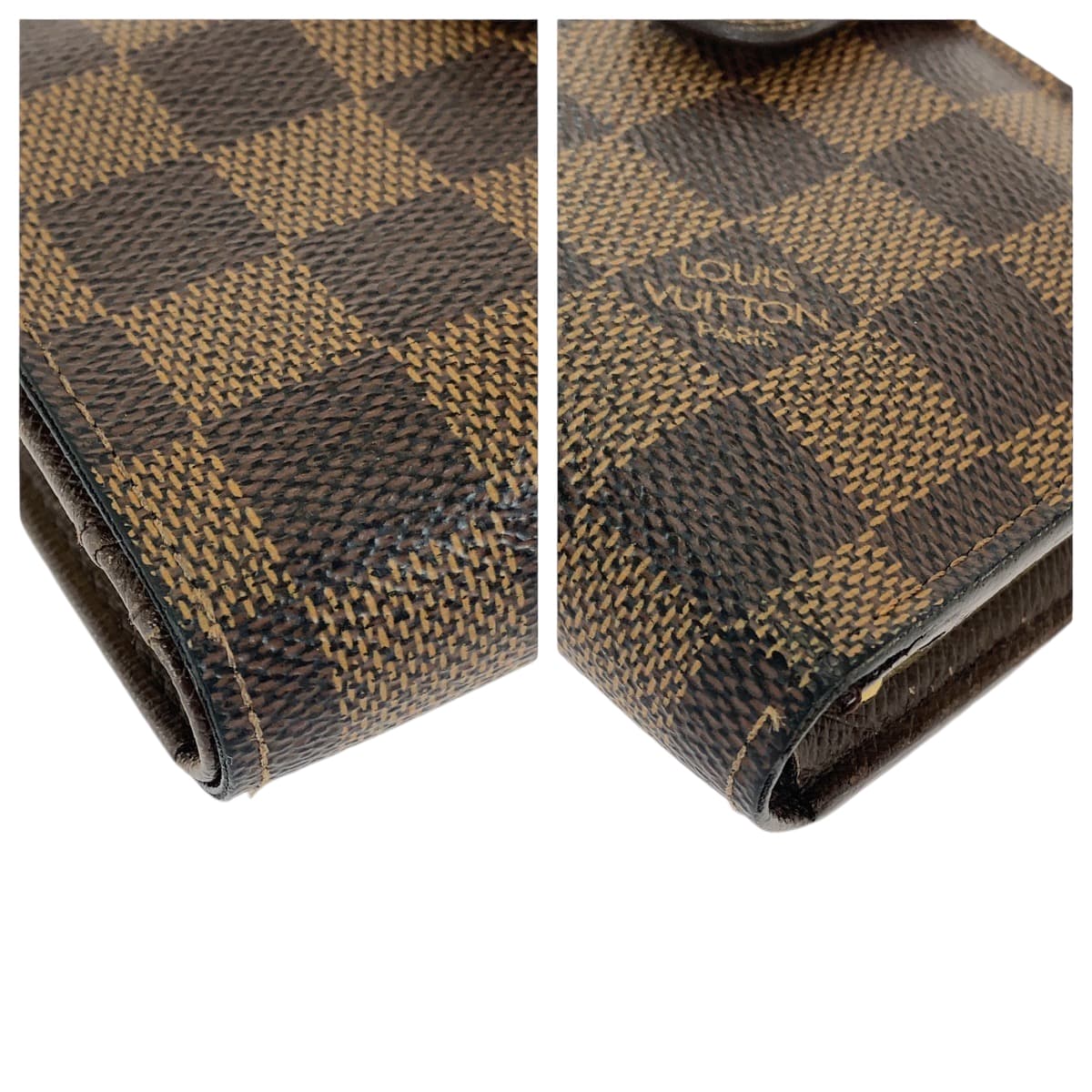 21479
LOUIS VUITTON ルイヴィトン ダミエ エベヌ ポルトフォイユ ヴィエノワ ブラウン ゴールド金具 PVC N61674 がま口 折財布 コンパクトウォレット レディース AB28