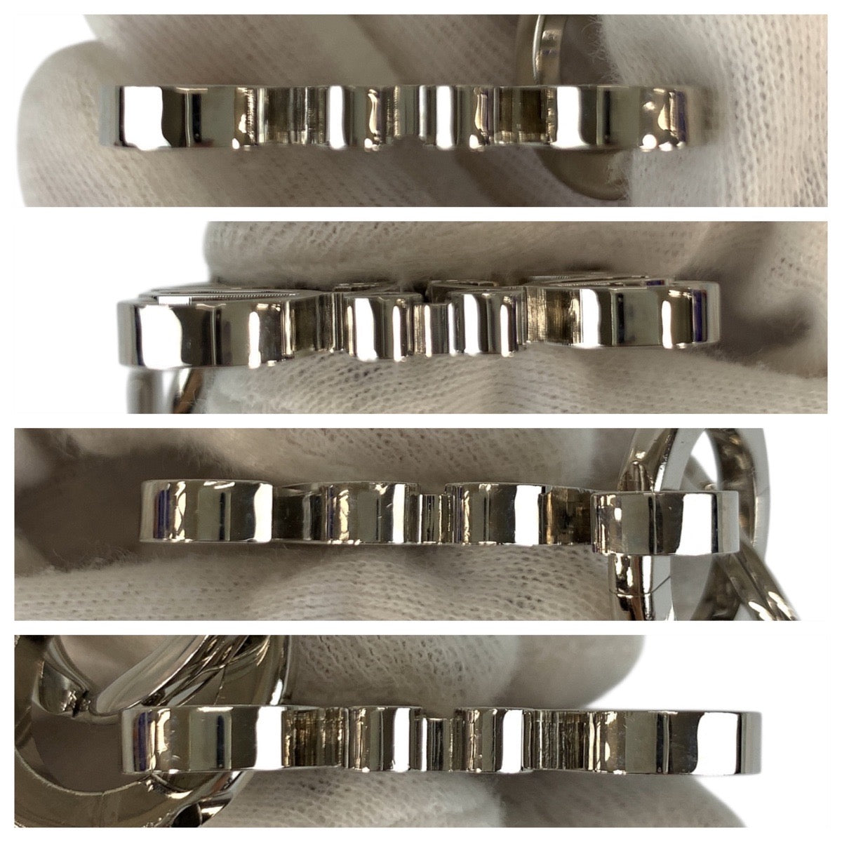 21482
LOEWE ロエベ アナグラム シルバー メタル 111.25.203 キーホルダー バッグチャーム レディース ABP12