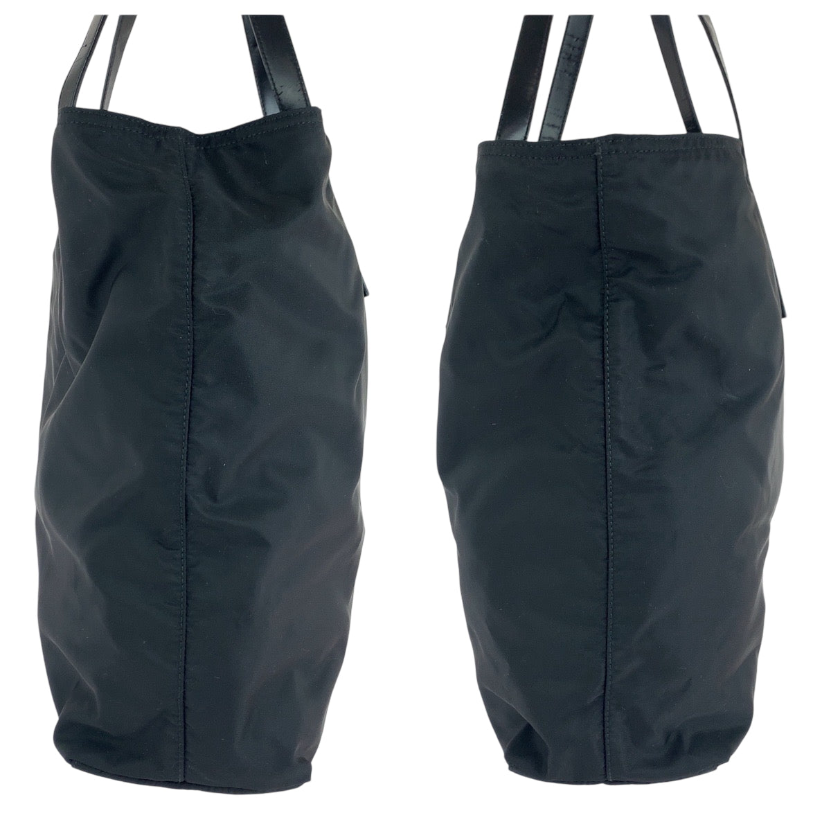 21483
PRADA プラダ テスート 三角ロゴプレート ブラック 黒 シルバー金具 ナイロン トートバッグ ショルダーバッグ レディース AB32