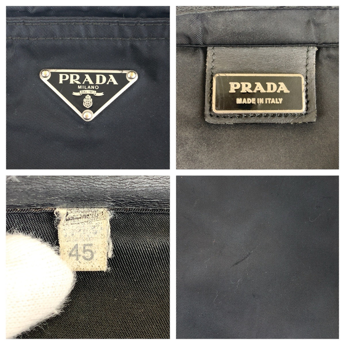 21484
PRADA プラダ テスート 三角ロゴプレート ブラック 黒 シルバー金具 ナイロン ショルダーバッグ メッセンジャーバッグ レディース AB34