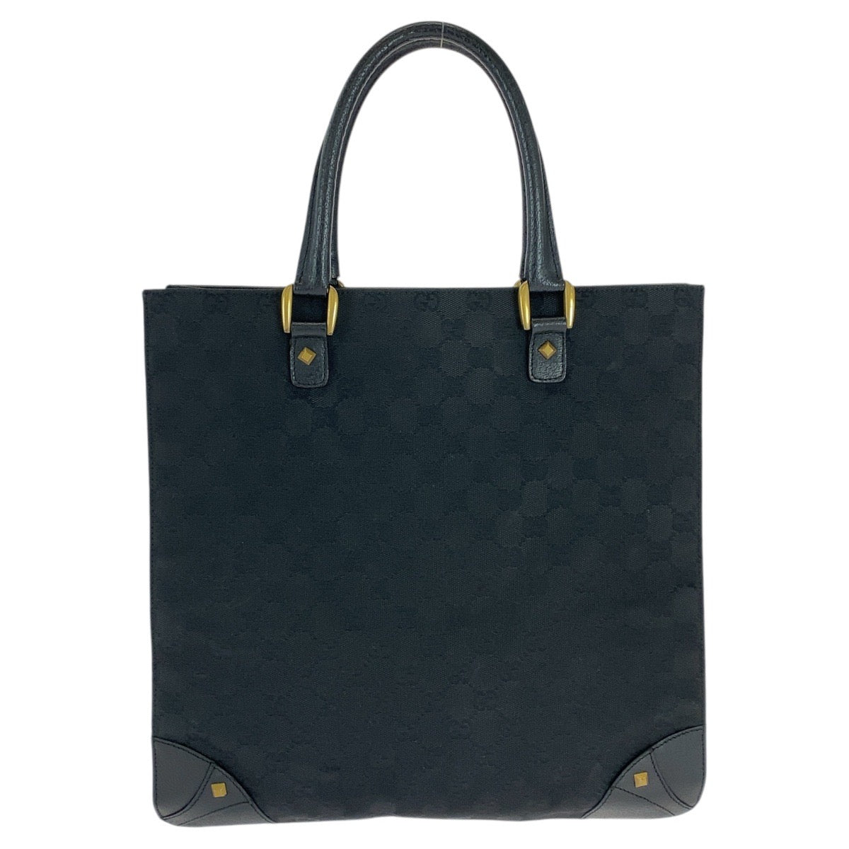 21489
GUCCI Studded Black Gold Hardware GG Canvas / Leather 120898 Tote Bag Shoulder Bag Ladies AB29
