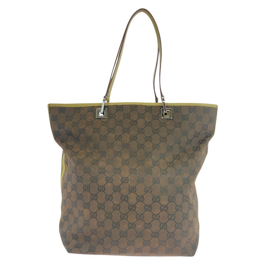 21495
GUCCI グッチ ブラウン マルチカラー シルバー金具 GGキャンバス / レザー 31243 トートバッグ ショルダーバッグ レディース AB26