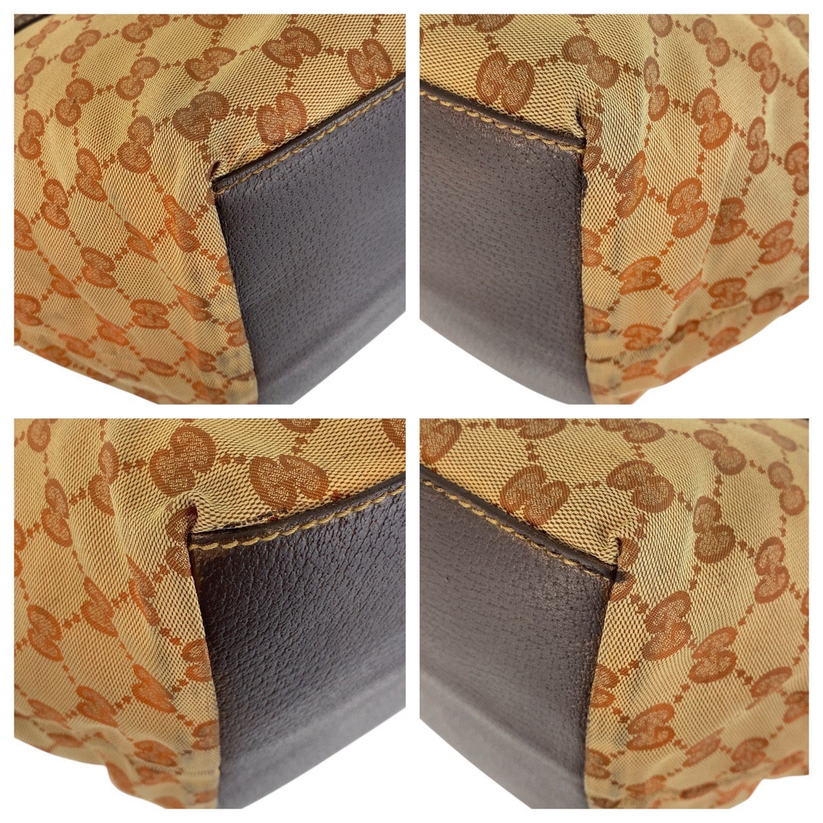 21493
GUCCI グッチ シェリーライン ベージュ ブラウン GGキャンバス / レザー 131228 トートバッグ ハンドバッグ レディース B25