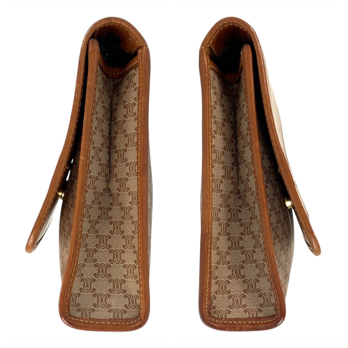 21505
CELINE セリーヌ マカダム ブラウン ゴールド金具 PVC / レザー M08 クラッチバッグ セカンドバッグ レディース AB