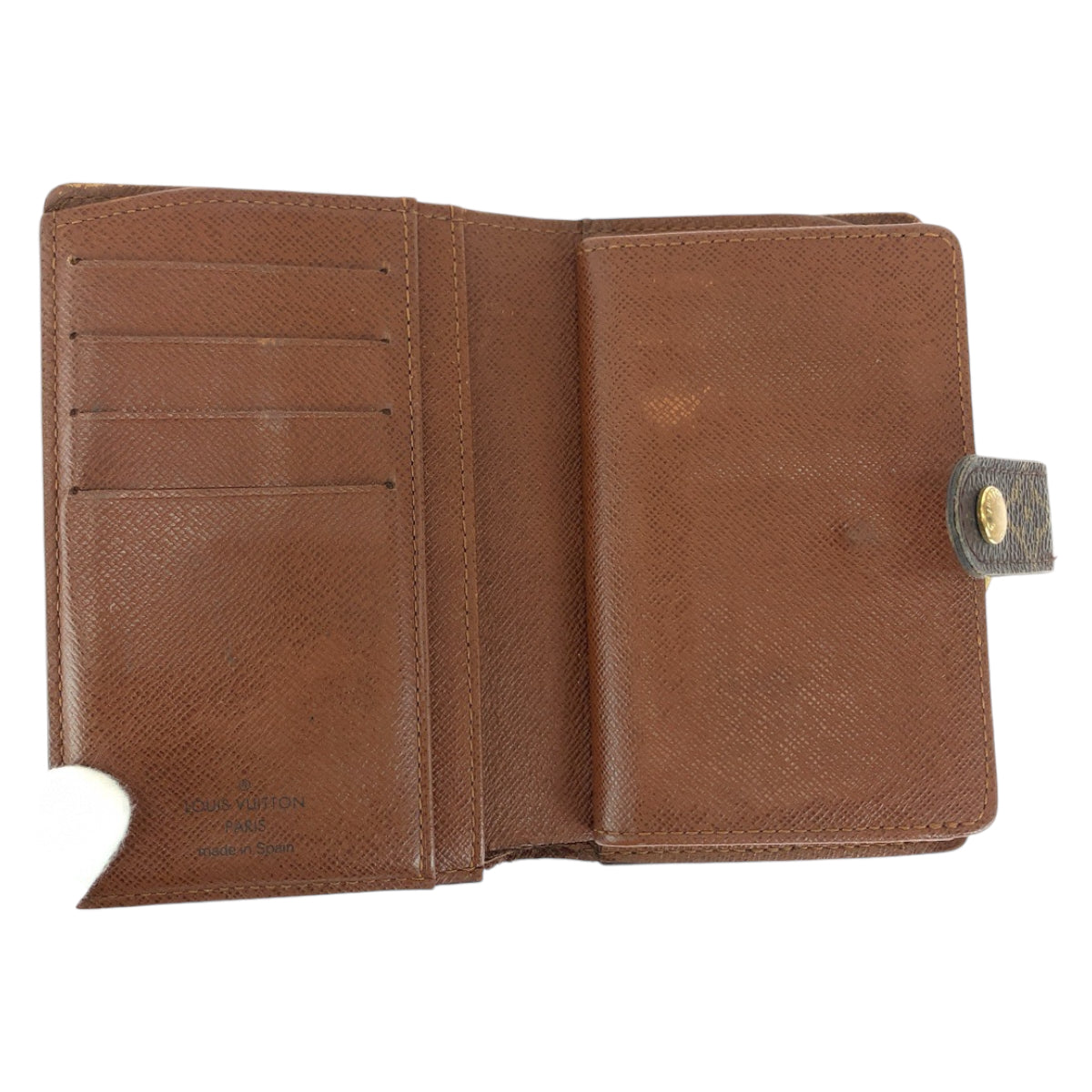 21510
LOUIS VUITTON ルイヴィトン モノグラム ポルトフォイユ ヴィエノワ ブラウン ゴールド金具 PVC M61674 折財布 コンパクトウォレット レディース AB16