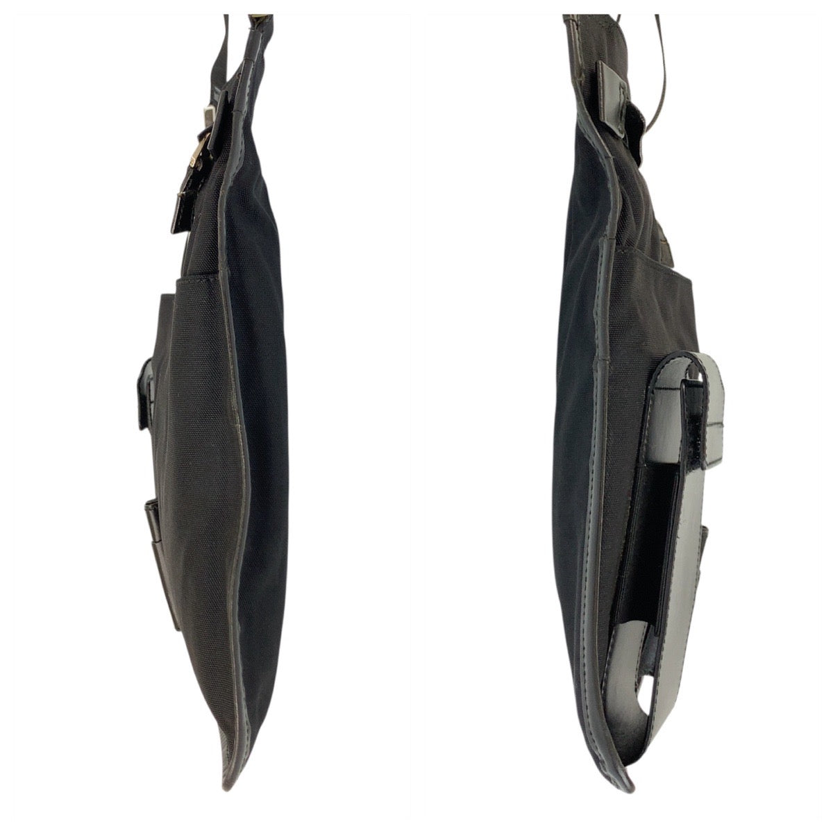 21513
GUCCI グッチ ブラック 黒 シルバー金具 ナイロン / レザー 019 0335 ショルダーバッグ メッセンジャーバッグ メンズ AB20