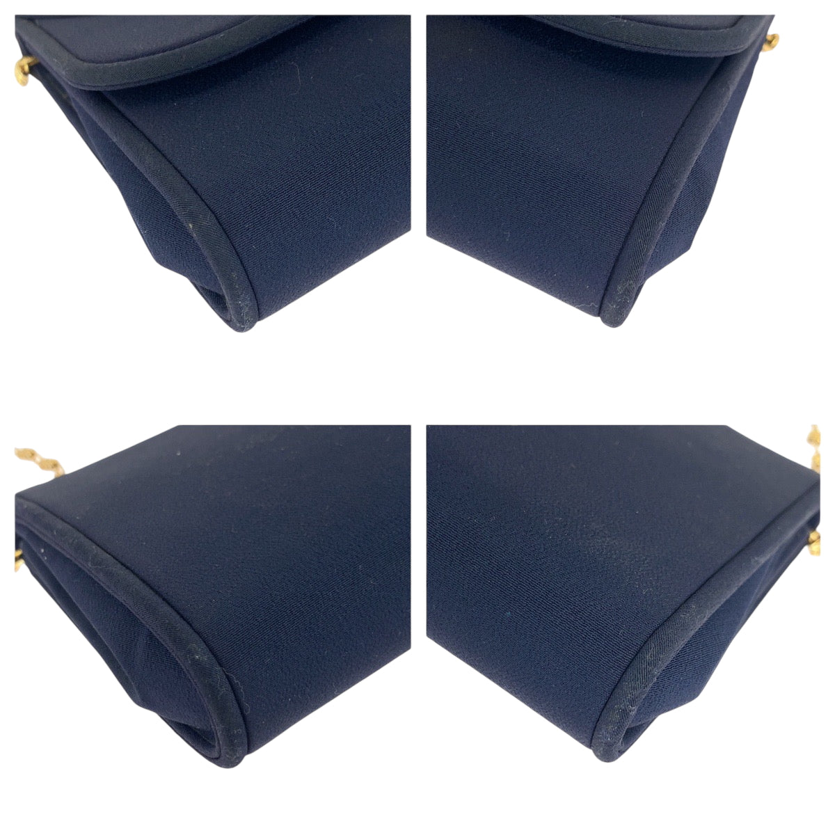 21514
GUCCI グッチ ヴィンテージ オールドグッチ ネイビー ゴールド金具 キャンバス チェーンショルダーバッグ 肩掛け レディース AB27