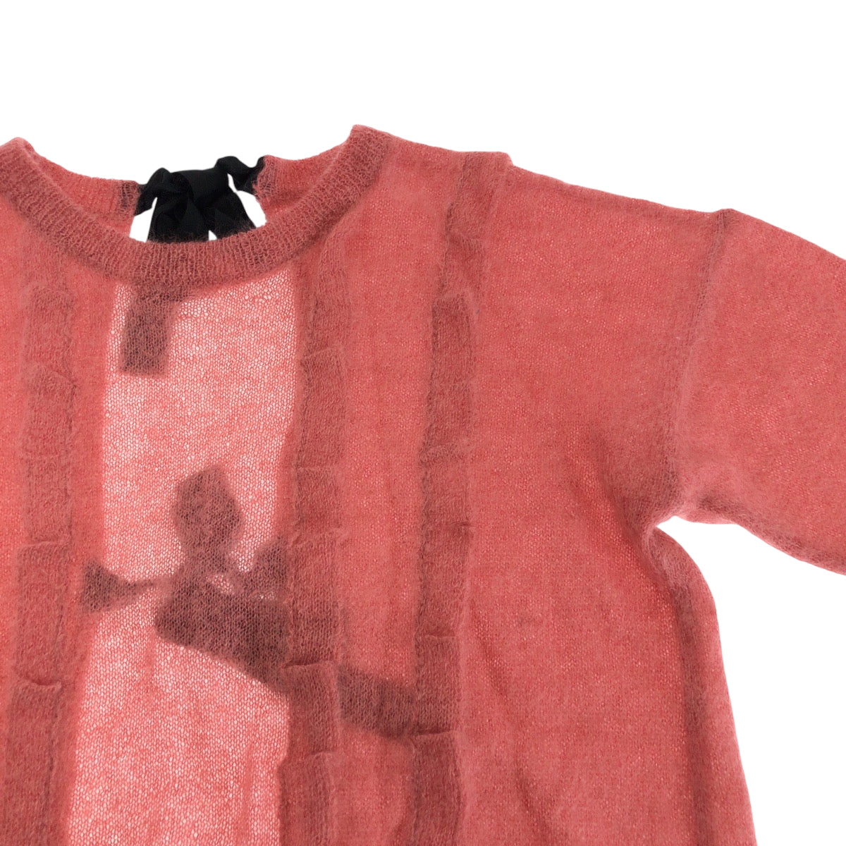 21521
MIUMIU ミュウミュウ リボン サイズ36 ピンク ブラック ウール セーター ニット レディース A21