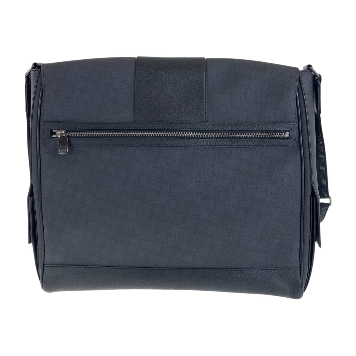 21524
Dunhill ダンヒル ブラック 黒 ガンメタ金具 PVC / レザー ショルダーバッグ メッセンジャーバッグ メンズ ABP24