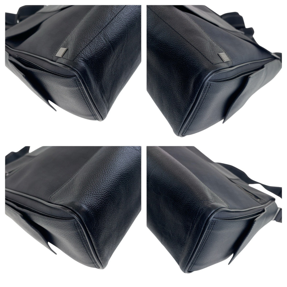 21524
Dunhill ダンヒル ブラック 黒 ガンメタ金具 PVC / レザー ショルダーバッグ メッセンジャーバッグ メンズ ABP24