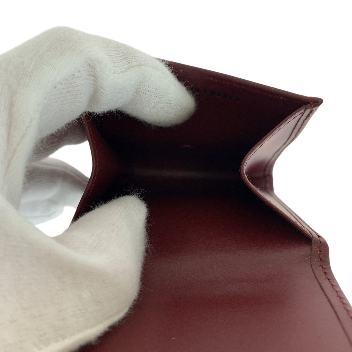 21529
CARTIER カルティエ マストライン ワインレッド ボルドー ゴールド金具 レザー コインケース 小銭入れ 男女兼用 レディース A16